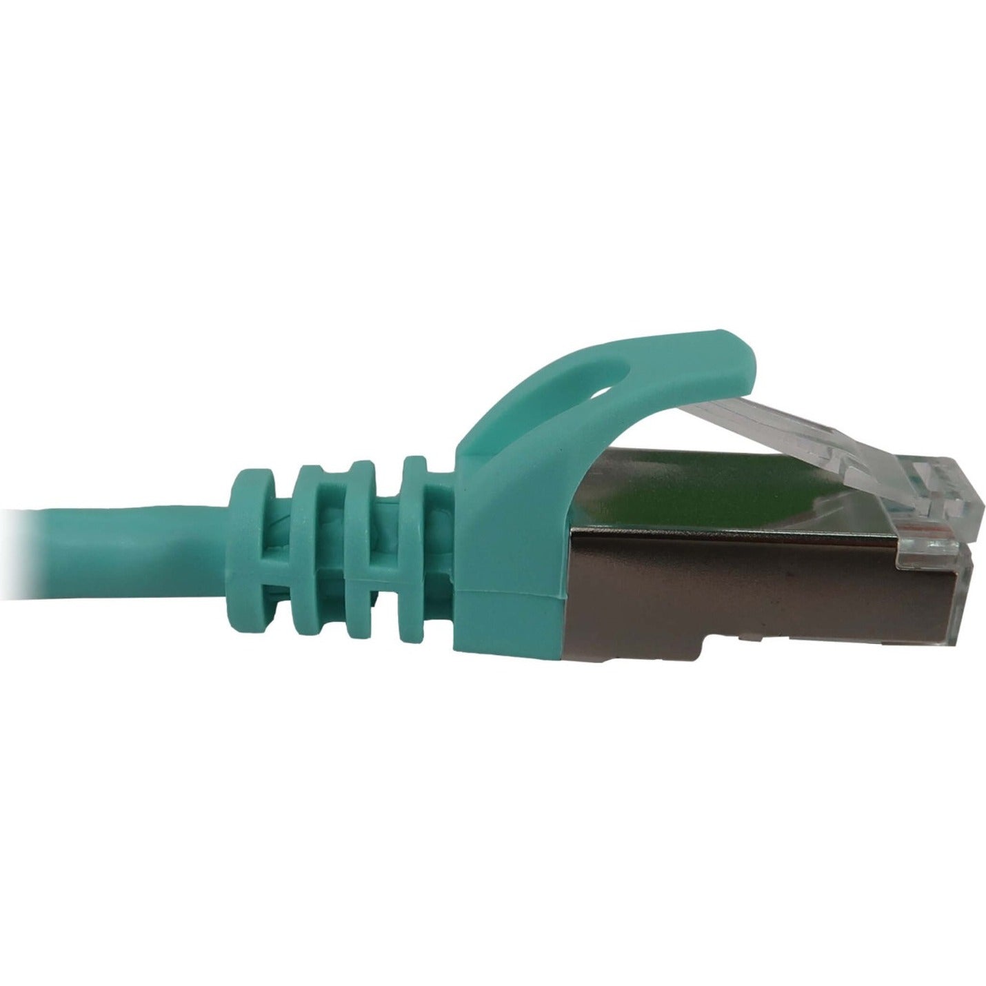 Tripp Lite Cat6a 10G Snagless Shielded Slim STP Ethernet Cable (RJ45 M/M) PoE Aqua 1 ft. (0.3 m)