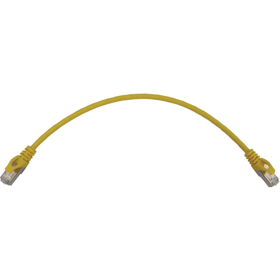 Tripp Lite Cat6a 10G Snagless Shielded Slim STP Ethernet Cable (RJ45 M/M) PoE Yellow 1 ft. (0.3 m)