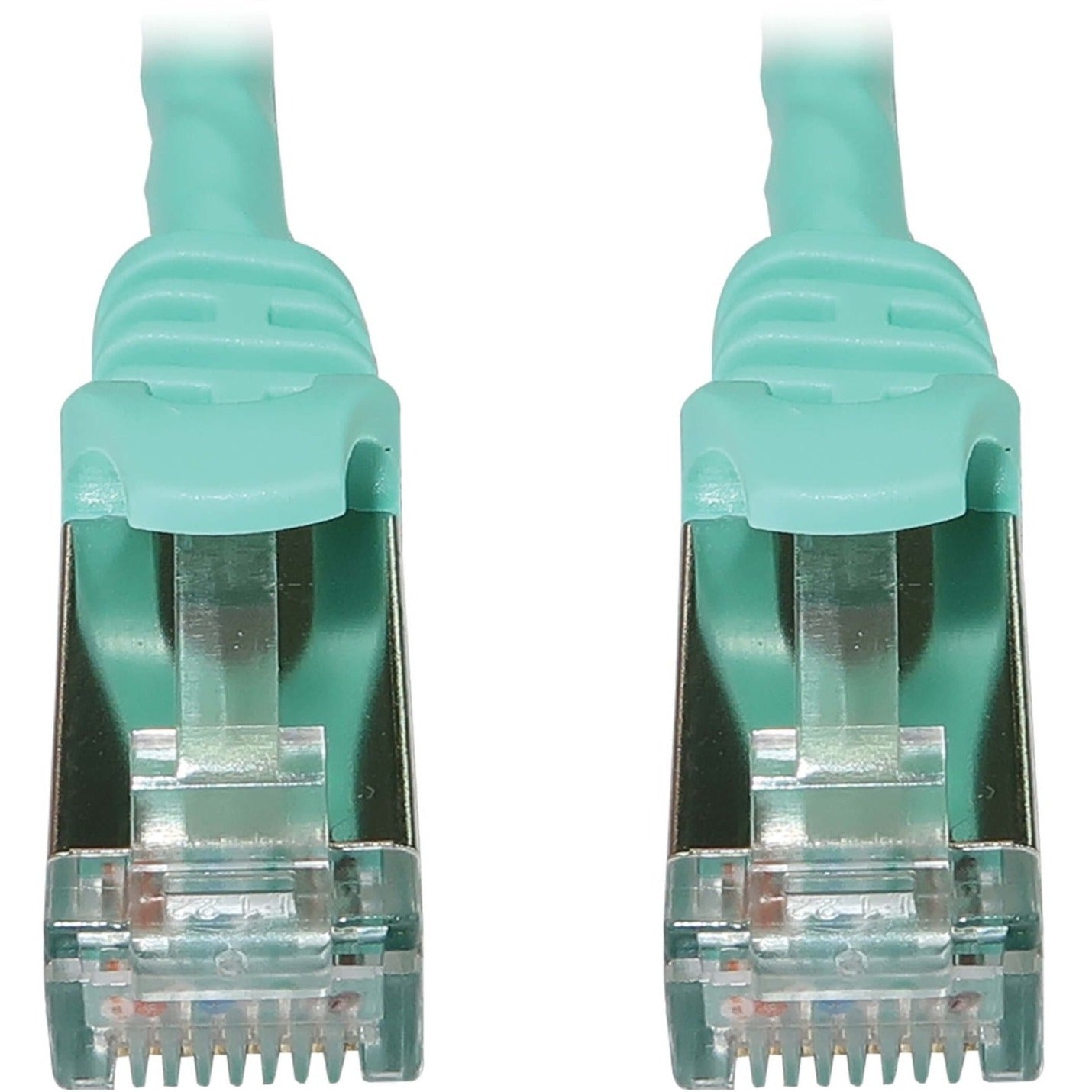 Tripp Lite Cat6a 10G Snagless Shielded Slim STP Ethernet Cable (RJ45 M/M) PoE Aqua 3 ft. (0.9 m)