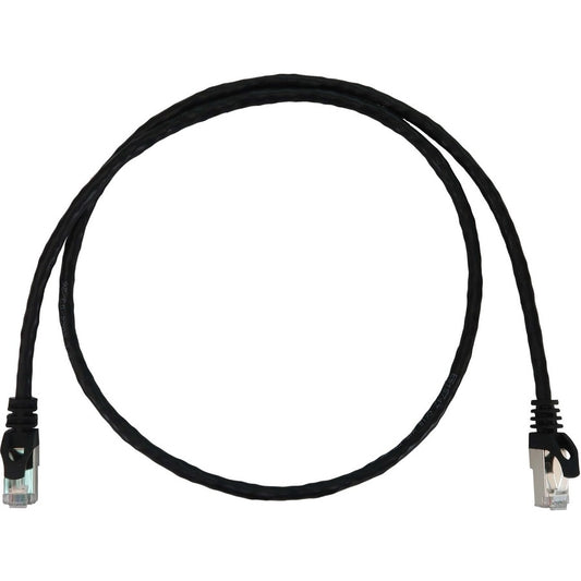Tripp Lite Cat6a 10G Snagless Shielded Slim STP Ethernet Cable (RJ45 M/M) PoE Black 3 ft. (0.9 m)