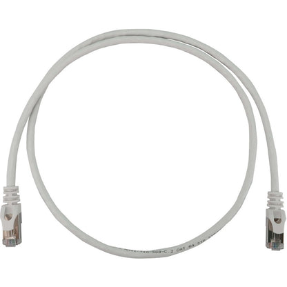 Tripp Lite Cat6a 10G Snagless Shielded Slim STP Ethernet Cable (RJ45 M/M) PoE White 3 ft. (0.9 m)