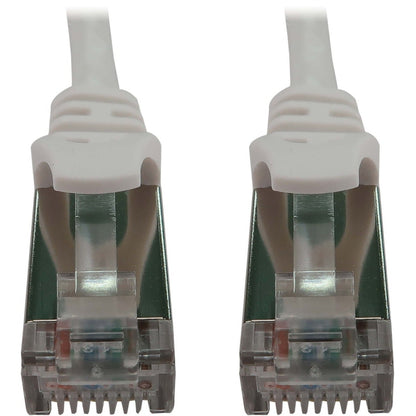 Tripp Lite Cat6a 10G Snagless Shielded Slim STP Ethernet Cable (RJ45 M/M) PoE White 3 ft. (0.9 m)