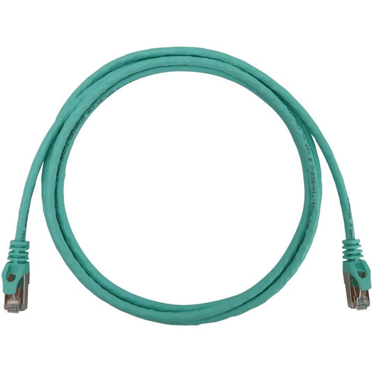 Tripp Lite Cat6a 10G Snagless Shielded Slim STP Ethernet Cable (RJ45 M/M) PoE Aqua 5 ft. (1.5 m)