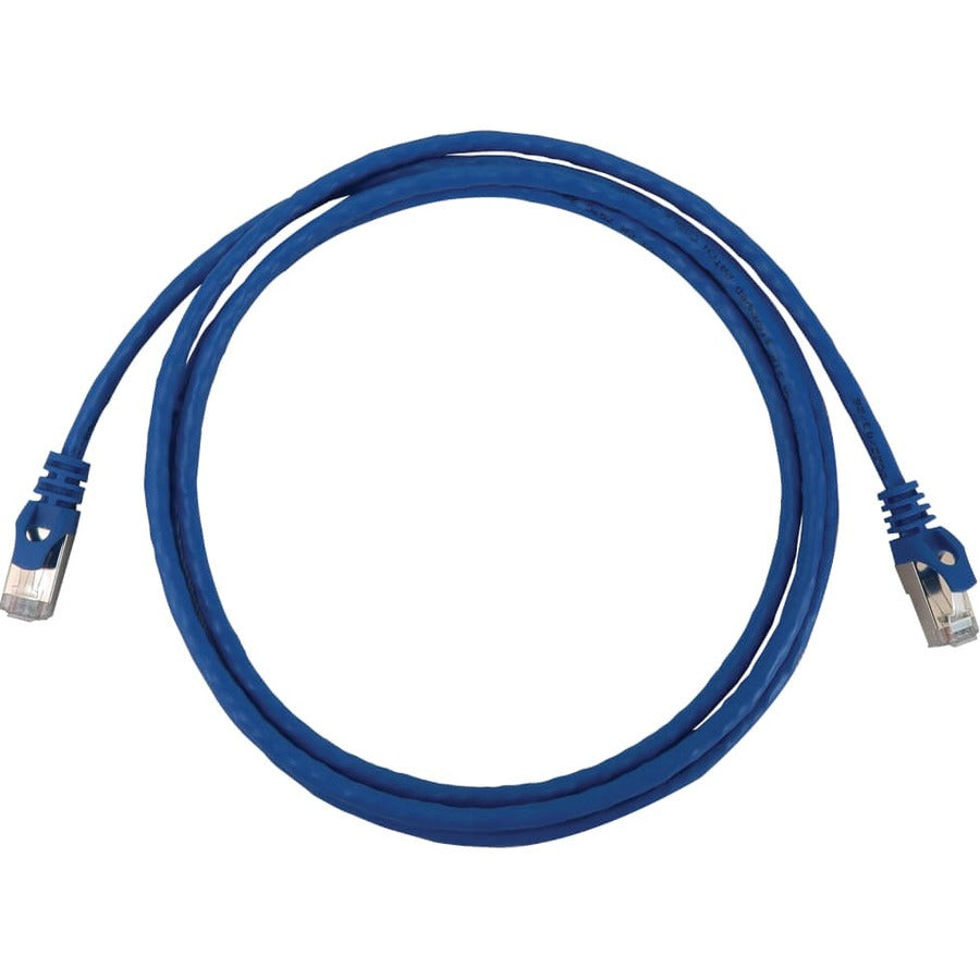 Tripp Lite Cat6a 10G Snagless Shielded Slim STP Ethernet Cable (RJ45 M/M) PoE Blue 7 ft. (2.1 m)