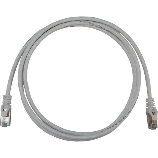 Tripp Lite Cat6a 10G Snagless Shielded Slim STP Ethernet Cable (RJ45 M/M) PoE White 7 ft. (2.1 m)