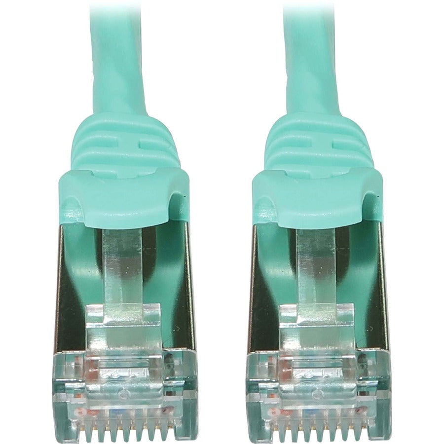Tripp Lite Cat6a 10G Snagless Shielded Slim STP Ethernet Cable (RJ45 M/M) PoE Aqua 10 ft. (3.1 m)