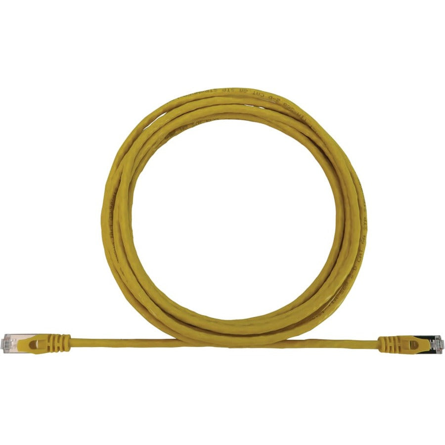 Tripp Lite Cat6a 10G Snagless Shielded Slim STP Ethernet Cable (RJ45 M/M) PoE Yellow 10 ft. (3.1 m)