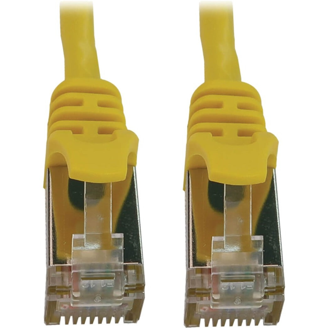 Tripp Lite Cat6a 10G Snagless Shielded Slim STP Ethernet Cable (RJ45 M/M) PoE Yellow 10 ft. (3.1 m)
