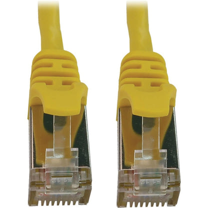 Tripp Lite Cat6a 10G Snagless Shielded Slim STP Ethernet Cable (RJ45 M/M) PoE Yellow 10 ft. (3.1 m)