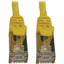 Tripp Lite Cat6a 10G Snagless Shielded Slim STP Ethernet Cable (RJ45 M/M) PoE Yellow 10 ft. (3.1 m)