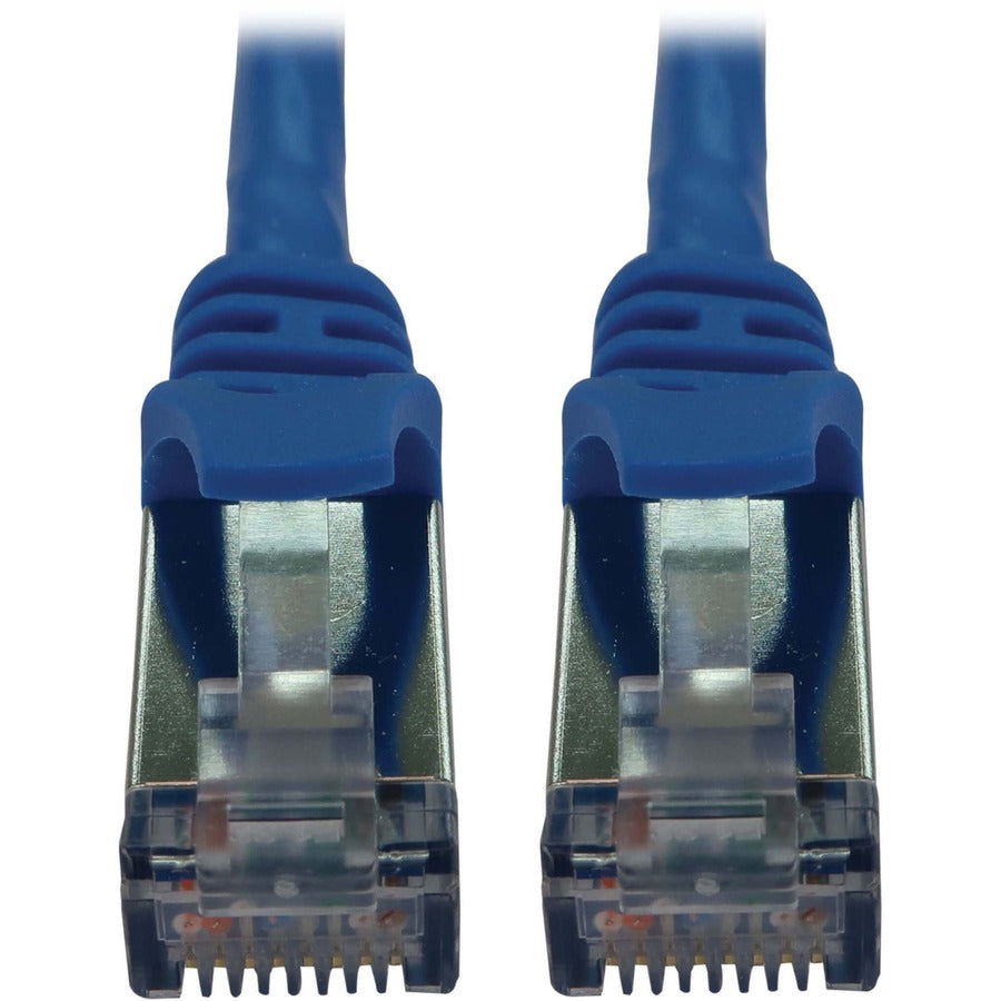 Tripp Lite Cat6a 10G Snagless Shielded Slim STP Ethernet Cable (RJ45 M/M) PoE Blue 15 ft. (4.6 m)