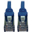 Tripp Lite Cat6a 10G Snagless Shielded Slim STP Ethernet Cable (RJ45 M/M) PoE Blue 15 ft. (4.6 m)