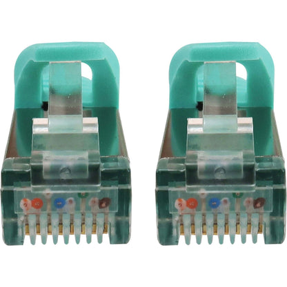 Tripp Lite Cat6a 10G Snagless Shielded Slim STP Ethernet Cable (RJ45 M/M) PoE Aqua 25 ft. (7.6 m)