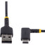 StarTech.com 3ft (1m) USB A to C Charging Cable Right Angle Heavy Duty Fast Charge USB-C Cable Durable and Rugged Aramid Fiber 3A