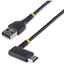 StarTech.com 6in (15cm) USB A to C Charging Cable Right Angle Heavy Duty Fast Charge USB-C Cable Durable and Rugged Aramid Fiber 3A