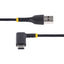StarTech.com 6in (15cm) USB A to C Charging Cable Right Angle Heavy Duty Fast Charge USB-C Cable Durable and Rugged Aramid Fiber 3A