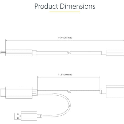 StarTech.com 1ft (30cm) HDMI to DisplayPort Adapter 4K 60Hz HDR HDMI Source to DP Monitor USB Bus Powered HDMI 2.0 to DisplayPort 1.2