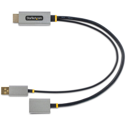StarTech.com 1ft (30cm) HDMI to DisplayPort Adapter 4K 60Hz HDR HDMI Source to DP Monitor USB Bus Powered HDMI 2.0 to DisplayPort 1.2