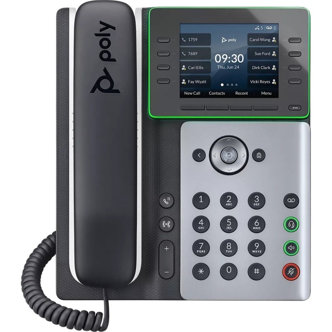 Poly Edge E320 IP Phone - Corded - Corded - NFC Bluetooth - Desktop Wall Mountable