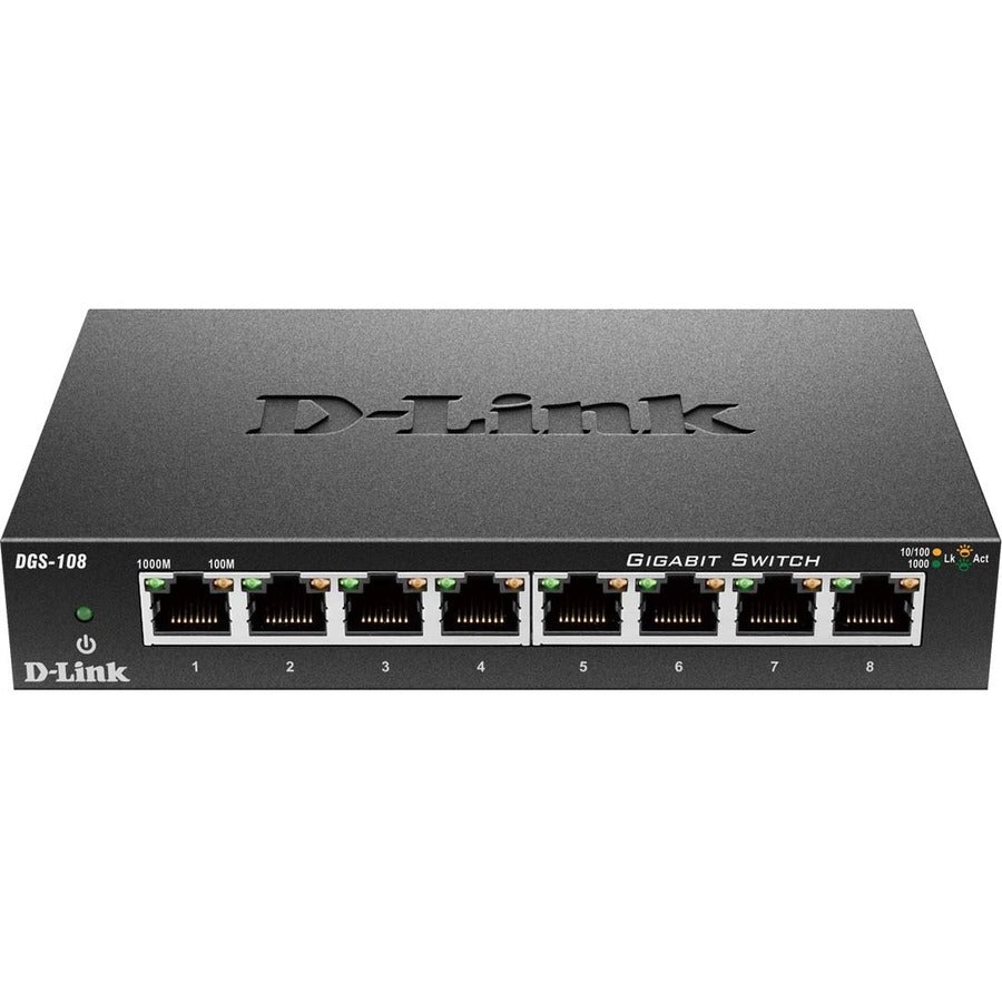 8PORT GIG DESKTOP SWITCH GREEN 