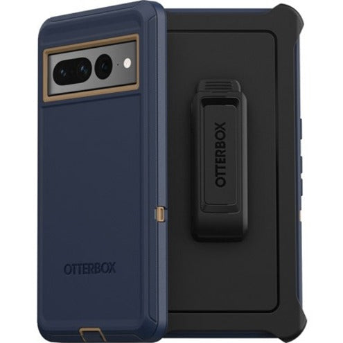 OtterBox Defender Rugged Carrying Case (Holster) Google Pixel 7 Pro Smartphone - Blue Suede Shoes