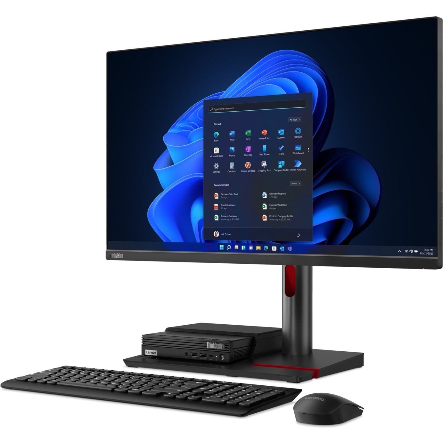 Lenovo ThinkCentre M90q Gen 3 11U50051US Desktop Computer - Intel Core i5 12th Gen i5-12500 Hexa-core (6 Core) 3 GHz - 16 GB RAM DDR5 SDRAM - 256 GB M.2 PCI Express NVMe 4.0 x4 SSD - Tiny - Black