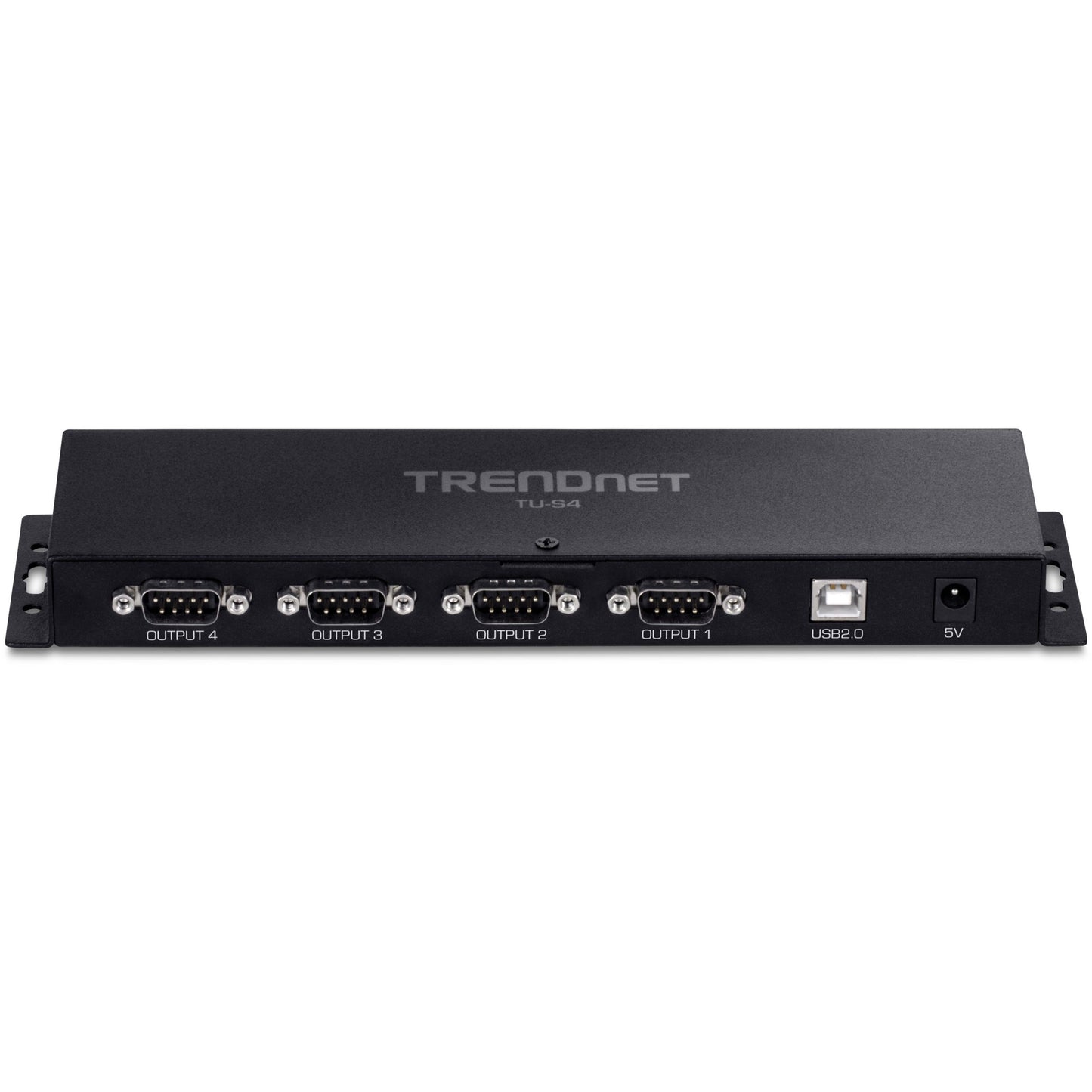 TRENDnet TU-S4 4-Port USB to Serial RS232 Hub Black