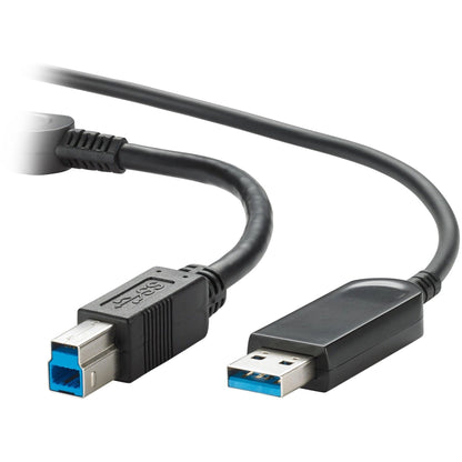 Vaddio 98ft USB 3.2 B to USB A Cable - USB 3.2 Gen 2 to USB A - Active Optical Cable - Plenum Rated - Black