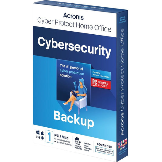 Acronis Cyber Protect Home Office 2022 Advanced - Subscription - 1 Computer 500 GB Acronis Cloud Storage - 1 Year