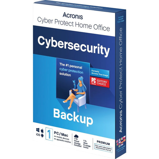Acronis Cyber Protect Home Office 2022 Premium - Subscription - 1 Computer 1 TB Acronis Cloud Storage - 1 Year