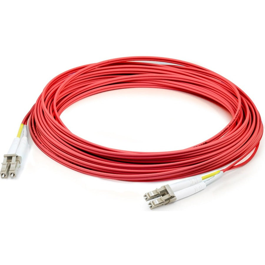 AddOn 15m LC (Male) to LC (Male) Red OS2 Duplex Fiber OFNR (Riser-Rated) Patch Cable