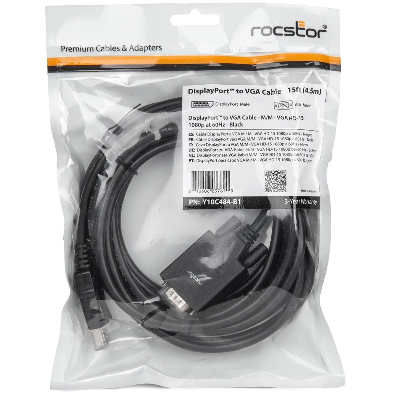 Rocstor DisplayPort/VGA Video Cable