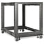 Rocstor SolidRack 12U Adjustable Depth Open Frame 4 Post Rack w/ Casters