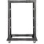 Rocstor SolidRack 25U Adjustable Depth Open Frame 4 Post Rack w/ Casters