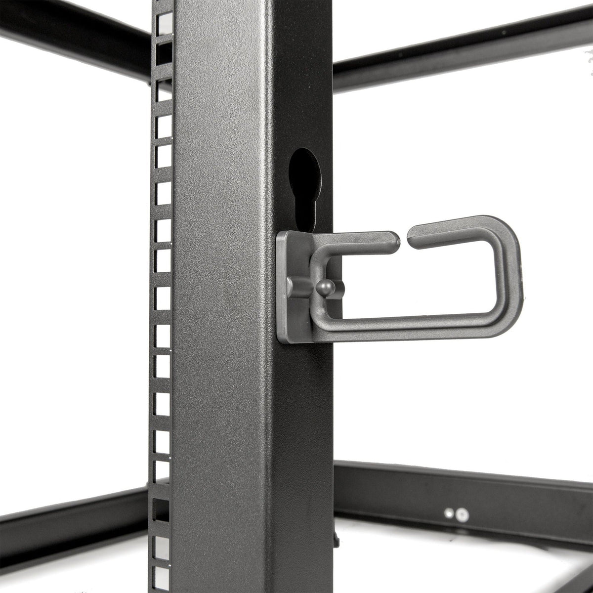 Rocstor SolidRack 25U Adjustable Depth Open Frame 4 Post Rack w/ Casters