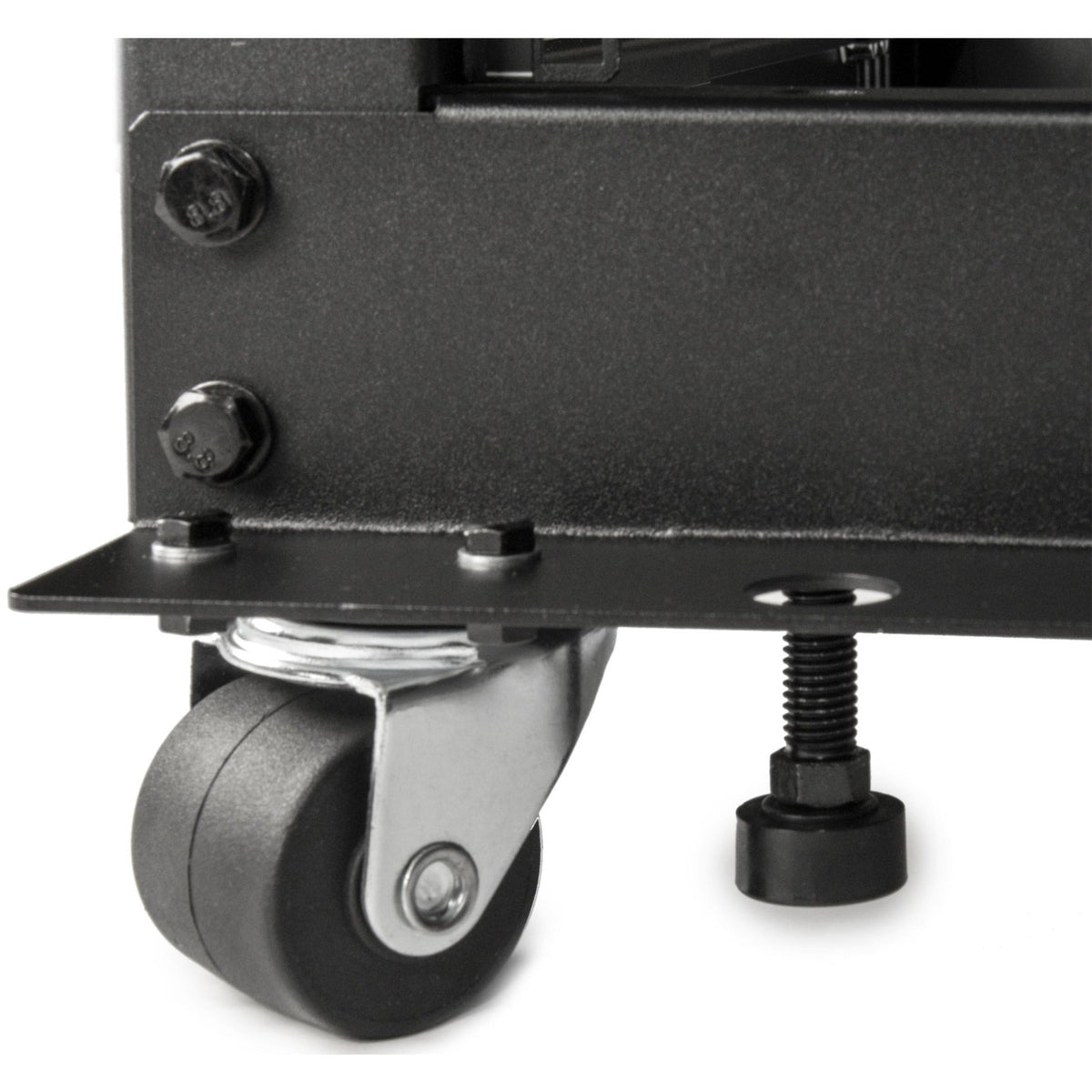 Rocstor SolidRack 25U Adjustable Depth Open Frame 4 Post Rack w/ Casters