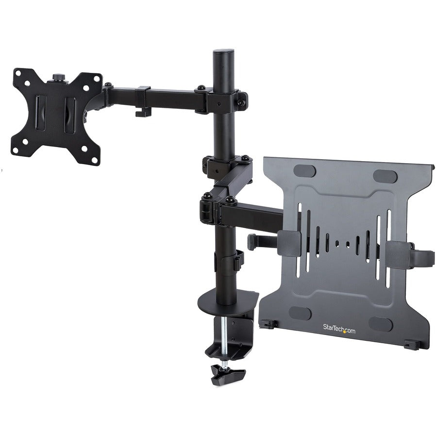 StarTech.com Monitor Arm with VESA Laptop Tray For a Laptop & Single Display up to 32" (17.6lb/8kg) Adjustable Desk Laptop Arm Mount