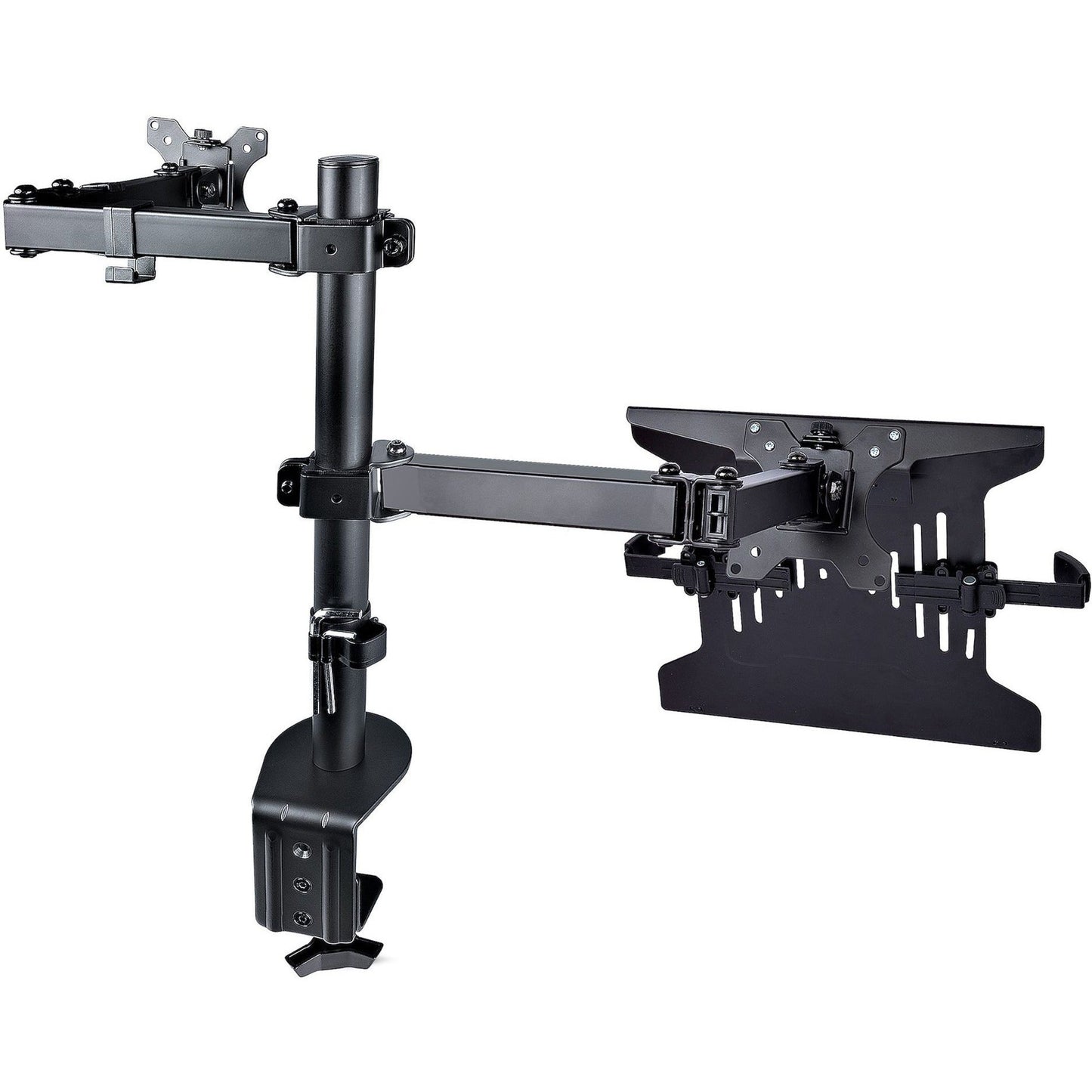 StarTech.com Monitor Arm with VESA Laptop Tray For a Laptop & Single Display up to 32" (17.6lb/8kg) Adjustable Desk Laptop Arm Mount