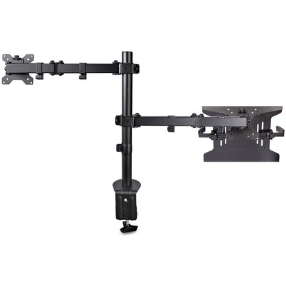 StarTech.com Monitor Arm with VESA Laptop Tray For a Laptop & Single Display up to 32" (17.6lb/8kg) Adjustable Desk Laptop Arm Mount