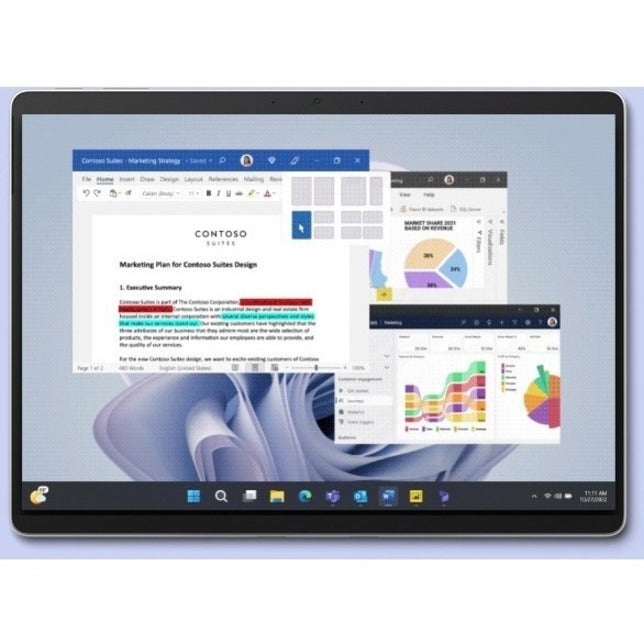 Microsoft Surface Pro 9 Tablet - 13" - Core i5 12th Gen i5-1245U Deca-core (10 Core) - 8 GB RAM - 512 GB SSD - Windows 11 Pro 64-bit - Platinum