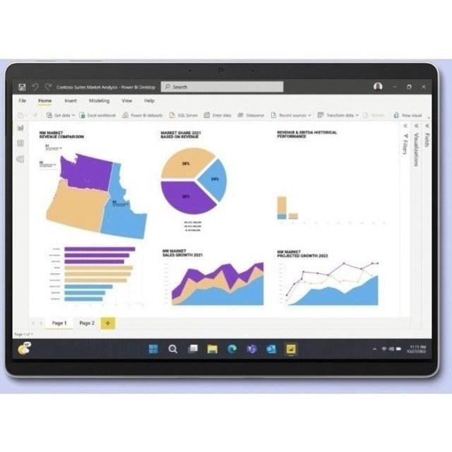 Microsoft Surface Pro 9 Tablet - 13" - SQ3 - 8 GB RAM - 128 GB SSD - Windows 11 Pro - 5G - Platinum