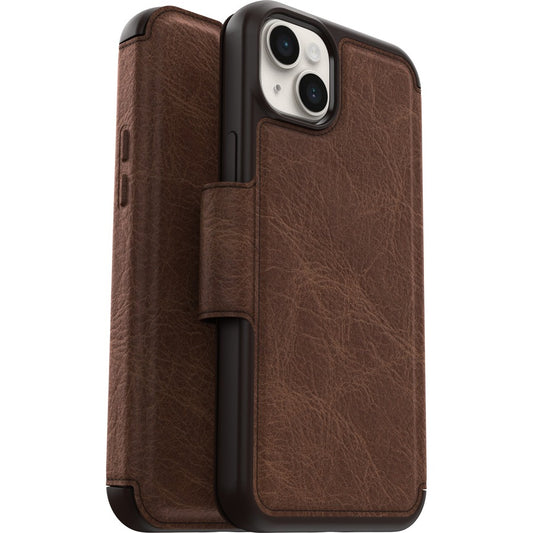 OtterBox Strada Carrying Case (Folio) Apple iPhone 14 Plus Smartphone Cash Card Credit Card - Espresso (Brown)