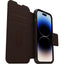 OtterBox Strada Carrying Case (Folio) Apple iPhone 14 Pro Cash Card Smartphone Credit Card - Espresso (Brown)