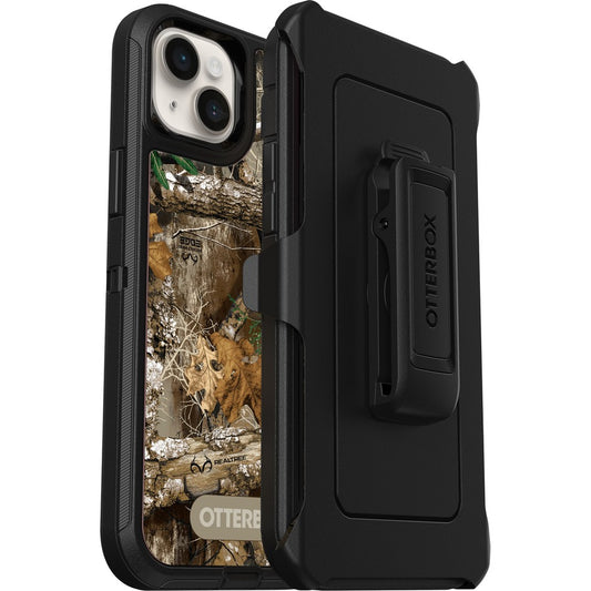 OtterBox Defender Rugged Carrying Case (Holster) Apple iPhone 14 Plus Smartphone - RealTree Edge Black (Camo Graphic)