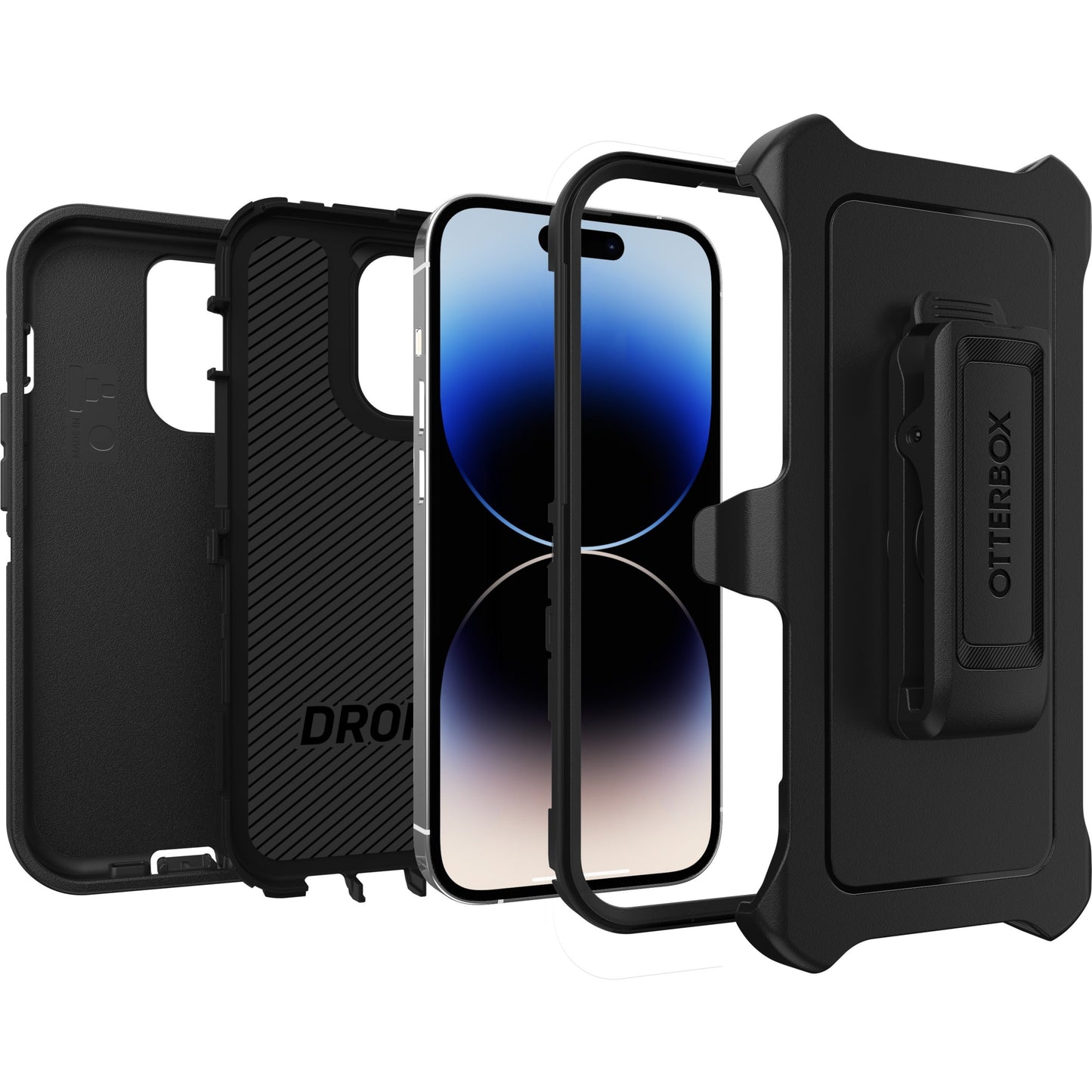 OtterBox Defender Rugged Carrying Case (Holster) Apple iPhone 14 Pro Smartphone - RealTree Edge Black (Camo Graphic)