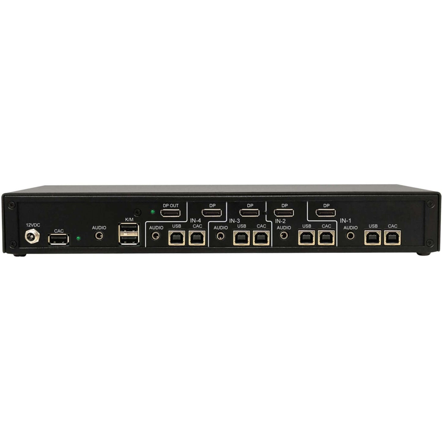 Tripp Lite Secure KVM Switch 4-Port Single Head DisplayPort to DisplayPort 4K NIAP PP4.0 Audio CAC TAA