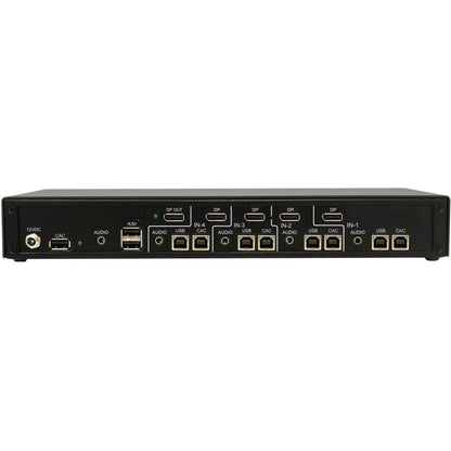 Tripp Lite Secure KVM Switch 4-Port Single Head DisplayPort to DisplayPort 4K NIAP PP4.0 Audio CAC TAA