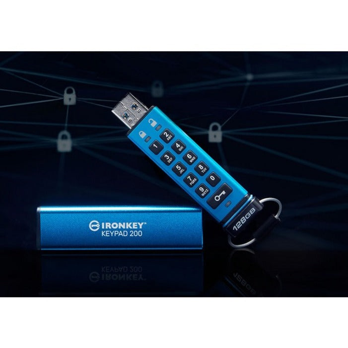 Kingston Keypad 200 128GB USB 3.2 (Gen 1) Type A Flash Drive