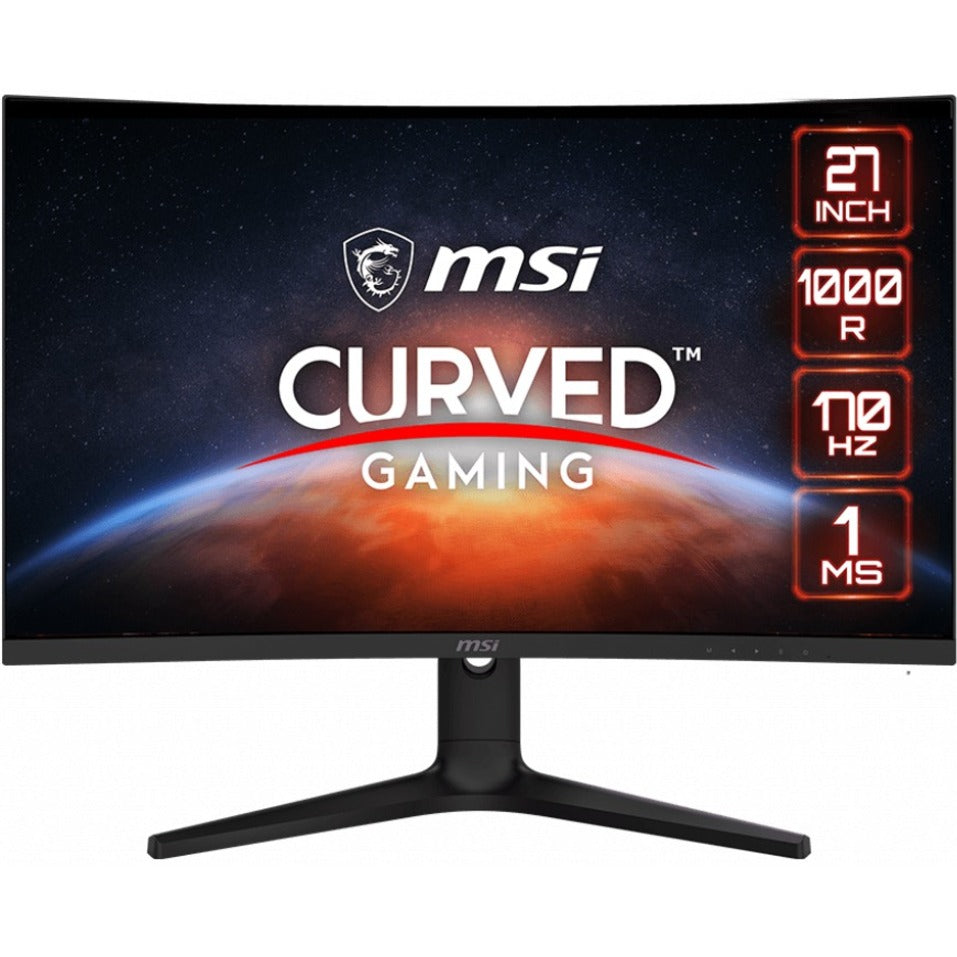 MSI Optix G271C E2 27" Full HD Curved Screen Gaming LCD Monitor - 16:9 - Metallic Black Red