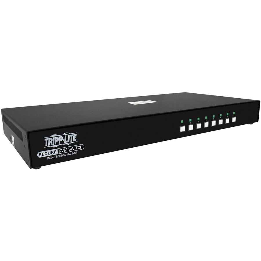 Tripp Lite Secure KVM Switch 8-Port Single Head DVI to DVI NIAP PP4.0 Audio CAC TAA